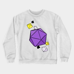 Nonbinary Pride Colors Dice Crewneck Sweatshirt